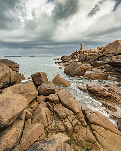 Pink granit brittany france