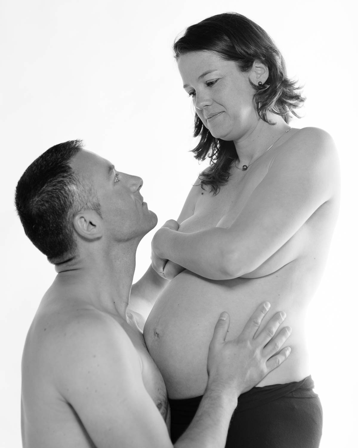  Portrait couple maternité studio guingamp 