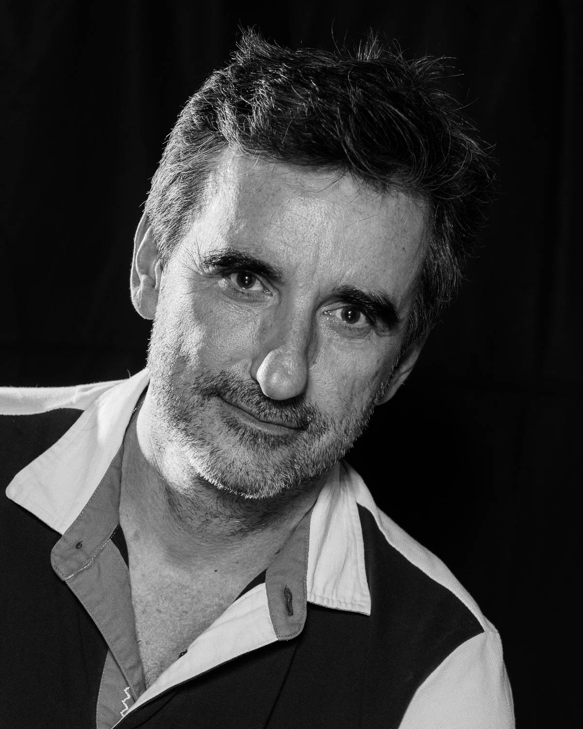  man corporate black and white portrait in studio 