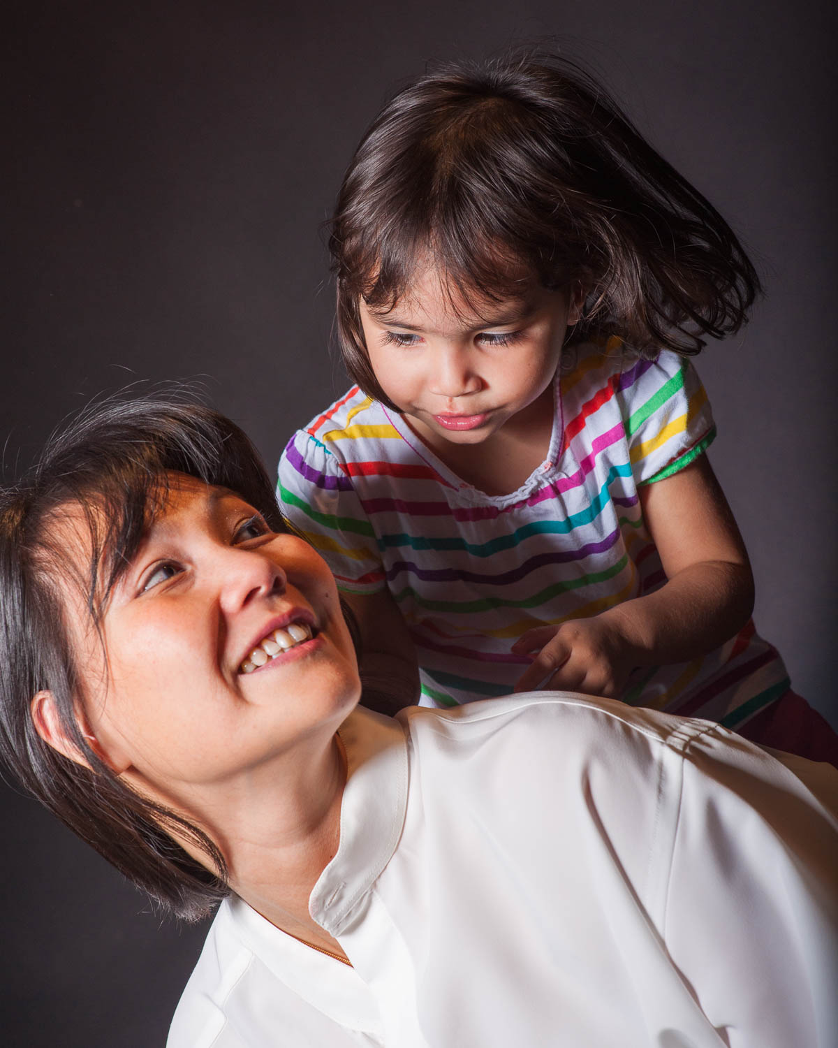  Family color portrait mother and daughter 