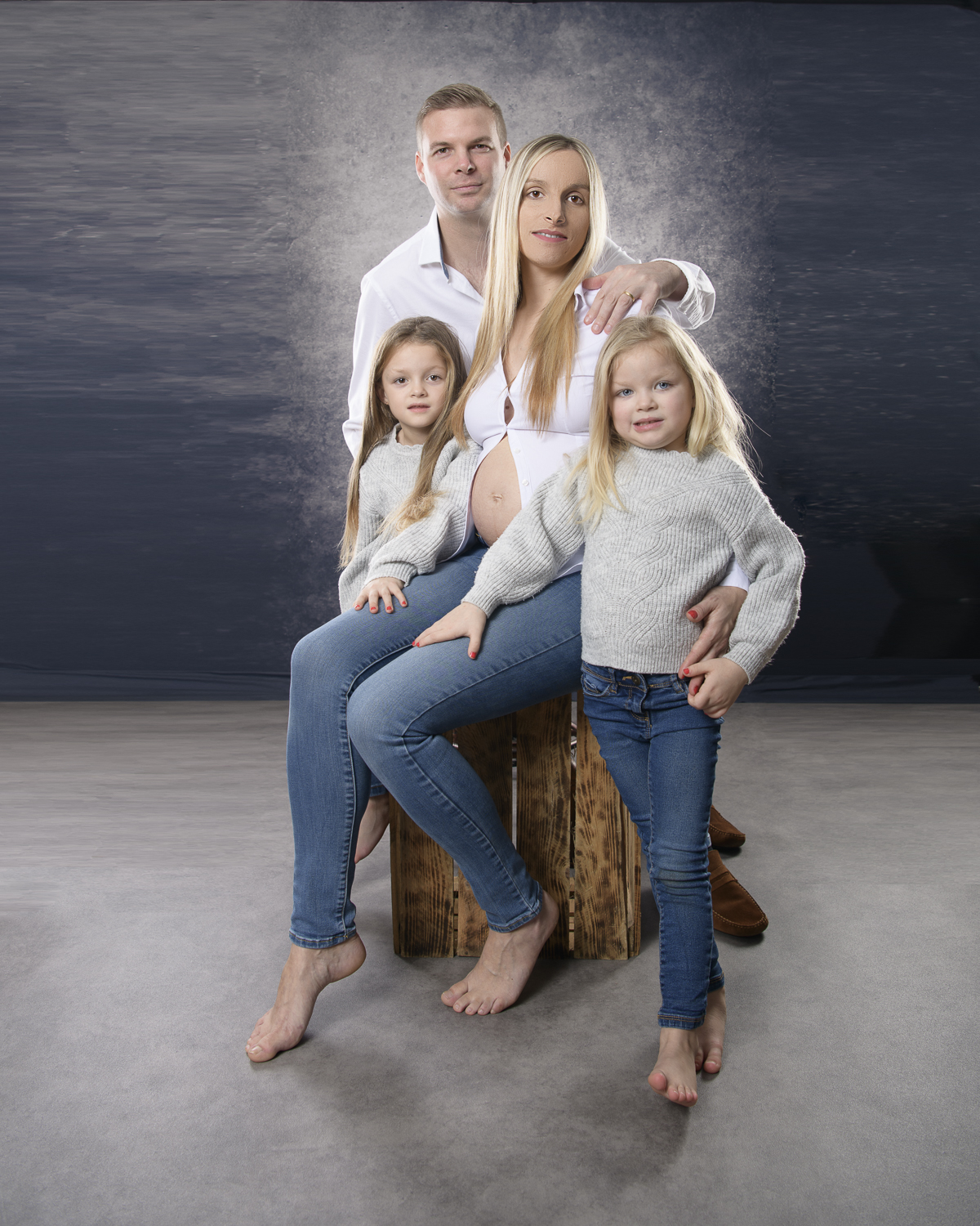  Portrait couleur de Famille en studio 